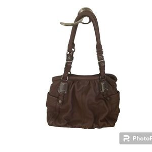 B. Makowsky Genuine Lambskin Leather Bag. Large with many compartments dust bag.